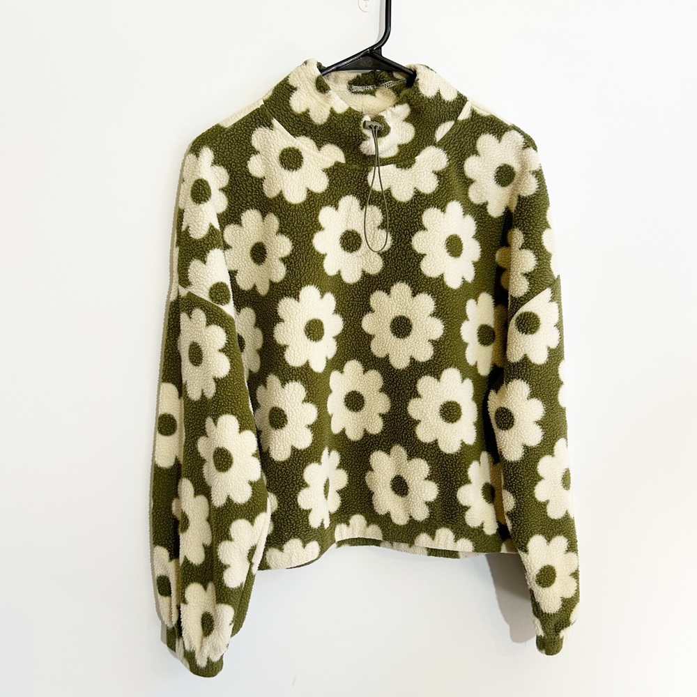Pacsun Floral Pullover Fleece Great Condition Size Small